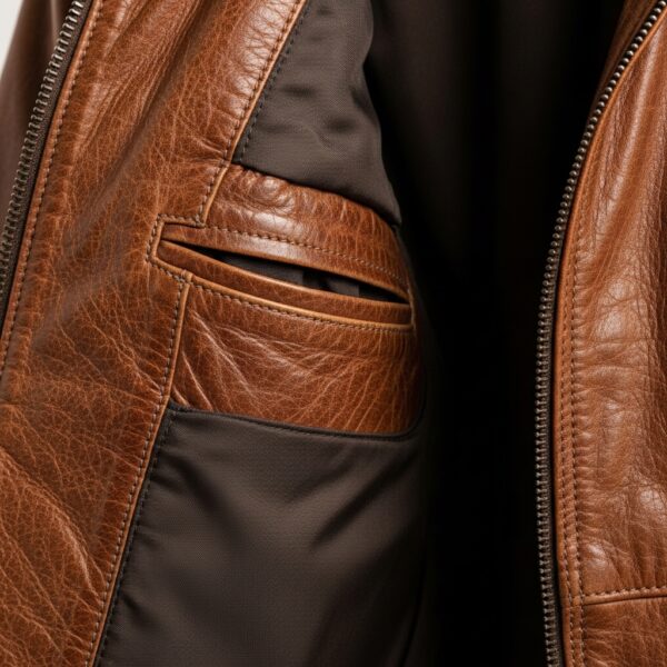 Men’s Premium Handmade Leather Jacket – Classic Fit Black Large L